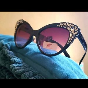 Rhinestone cateyes by Betsey Johnson